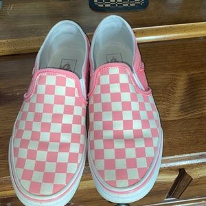 Pink checkered vans